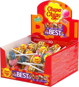Chupa Chups Party Sweets - The Best Of Lollipop Box (50 Lollies in 4 Flavours) - £7.95 S&S / £7.07 S&S + Voucher