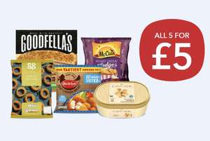 Freezer Fillers All 5 Items for £5 Chicken Dippers / Garlic Bread / Onion Rings / Potato Wedges / Ice-Cream £5 @ Co-Op