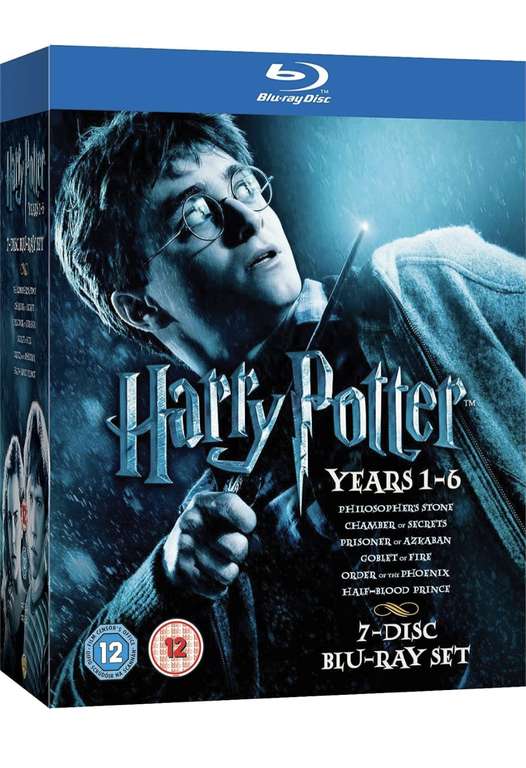 Harry Potter 1-6 Blu-ray (used) with code