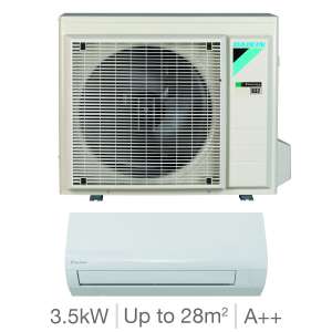 Installed Daikin Sensira 3.5kW Single Split Air Conditioning Unit for Domestic Application