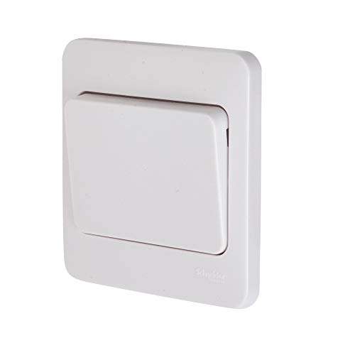 Schneider Electric - Lisse White Moulded - 1 Gang 2 way wide rocker switch, 10AX - GGBL1012WS (10 pack)