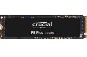 Crucial P5 Plus 1TB (PCIe 4.0, 3D NAND, NVMe, M.2 Gaming SSD) up to 6600MB/s £100.79 @ Amazon