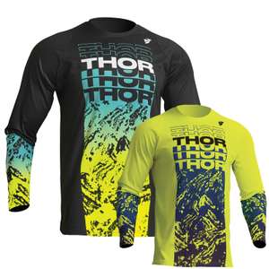 Thor Sector Atlas 2023 Youth Motocross Jersey - Acid Blue or Black Teal - Use Code