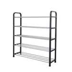 1ABOVE 5 Tier Shoe Rack Organiser, Heavy duty storage unit, Quick Assembly No Tools Required, Holds upto 15-20 pairs (BLACK) - w/voucher