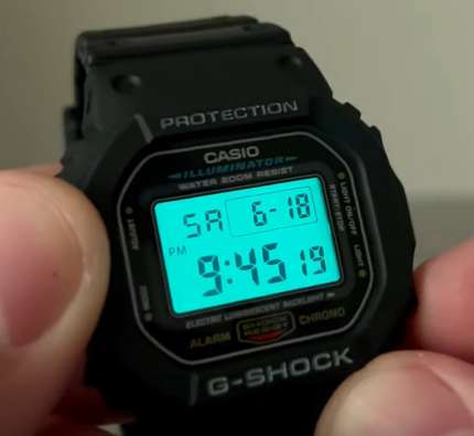 Casio G-Shock DW-5600E-1V Watch 200M WR Electro Luminescence - Sold By Amazon US