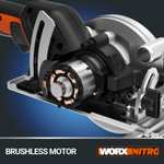 WORX WX531 NITRO 18V Battery WORXSAW Cordless Brushless Circular Saw x3 Blades & Case (UK Mainland) @ Worx