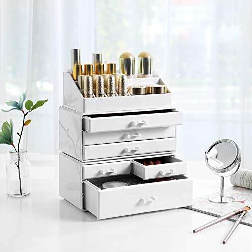 SONGMICS 6 Drawers Cosmetic Storage Box now £17.99 with Voucher Sold by Songmics @ Amazon