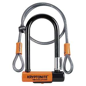 Kryptonite Evolution Mini-7 Bicycle U-Lock w/ 4’ KryptoFlex Double Loop Cable £29.99 @ Amazon