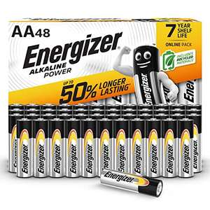 Energizer AA Batteries, Alkaline Power, 48 Pack , £17.78 S+S