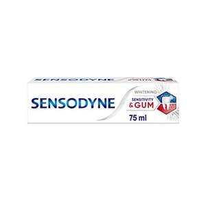 Sensodyne Sensitive Toothpaste Sensitivity & Gum Whitening 75ml - £2.50 min order x3 total £7.50 @ Amazon