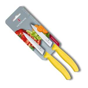 Victorinox, Swiss Classic, Professional, Paring Knife Set, Extra Sharp, Stainless Steel, Dishwasher Safe, Yellow (Pack of 2)