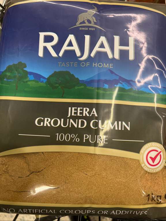 Rajah Jeera Ground Cumin Powder 1Kg £2.10 @ Asda Hayes
