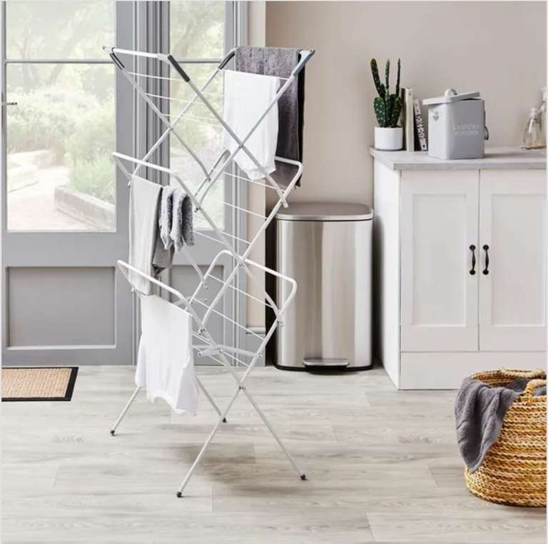 White Deluxe 3 Tier Airer now £12 with Free Collection @ Dunelm