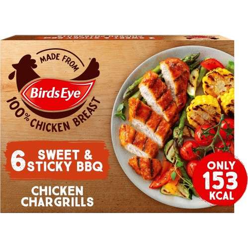 Birds Eye 6 Sweet & Sticky BBQ Chicken Chargrills 522g