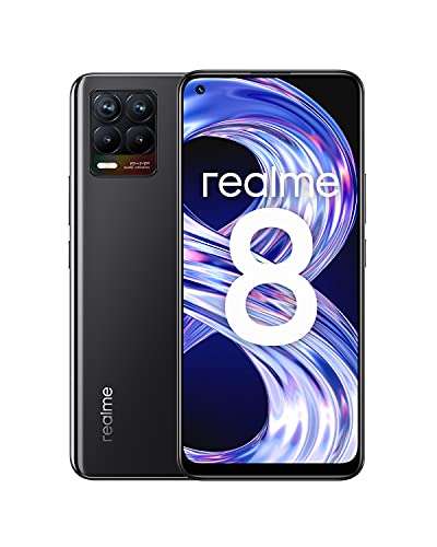 Realme 8 Mobile Phone, Sim Free Unlocked Smartphone with 64MP AI Quad Camera - £169.18 @ Amazon