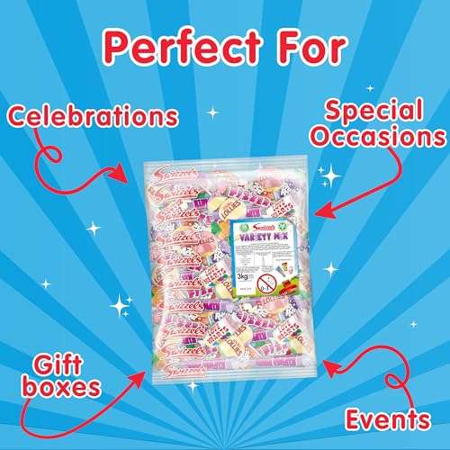 Large Swizzels Variety Mix, Bulk Mixed Sweets and lollipops Bag, 3 kg - £14.84 / £14.02 S&S
