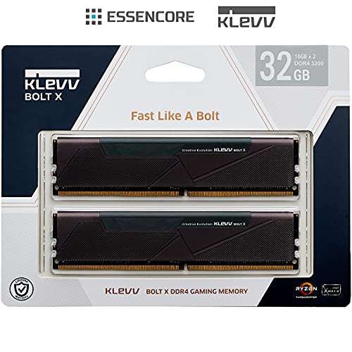 Klevv Bolt X 32GB Kit (16GB x2) 3200 MHz Gaming Memory DDR4-RAM XMP 2.0 Non-RGB High Performance - £75.80 (UK Mainland) Amazon EU @ Amazon