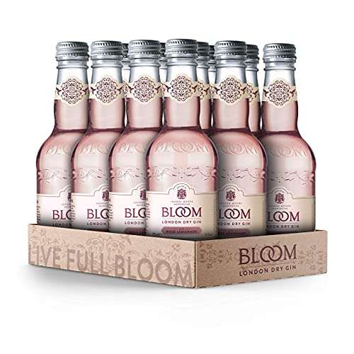 Bloom Gin with Rose Lemonade Ready to Drink Cocktail, 6.5% (12 x 275 ml Bottles) - £16.99 @ Amazon