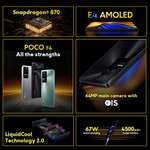 POCO F4 5G - Smartphone 8+256GB, 6.67 Inch 120Hz AMOLED, Snapdragon 870, 64MP camera, 67W turbo charging, Night Black £279 @ Amazon