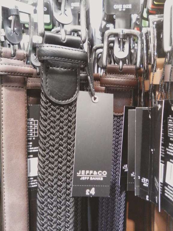 Jeff Banks Mens Leather Belts From £2.50 Instore @ Home Bargains Derby