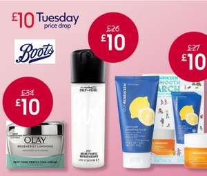 £10 Tuesday - Brands Include No7, Mac, Caudalie, Clinique and many more Free Click and Collect on £15 Spend £1.50 below @ Boots