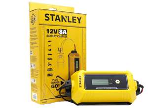 Stanley Car Battery Charger 8 Amp 12V, 8 AMP - w/Code, Sold By Peach Sport