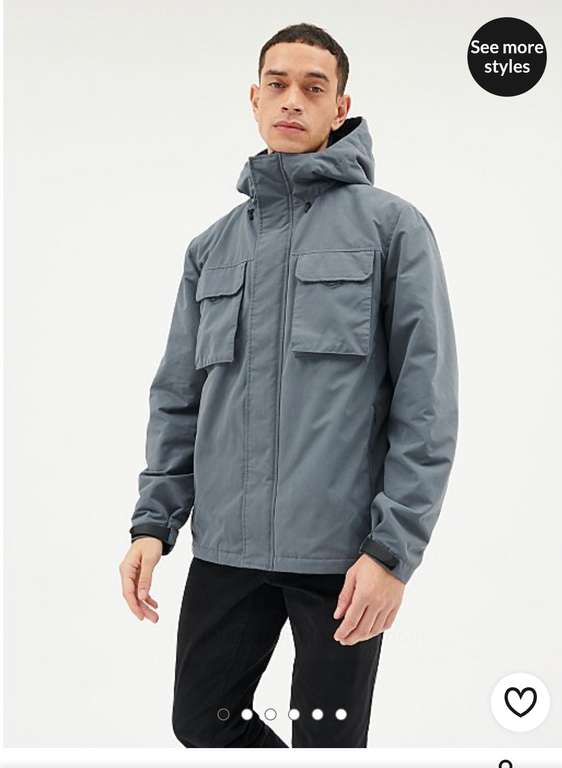 Grey Lightweight Padded Jacket for £19 + free collection @ George Asda