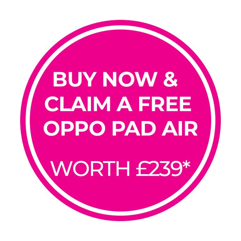 Oppo X5 5G Phone on Vodafone Unlimited Minutes / Texts £21 p/m 24 months £504 + Claim a FREE Oppo Pad Air @ Fonehouse