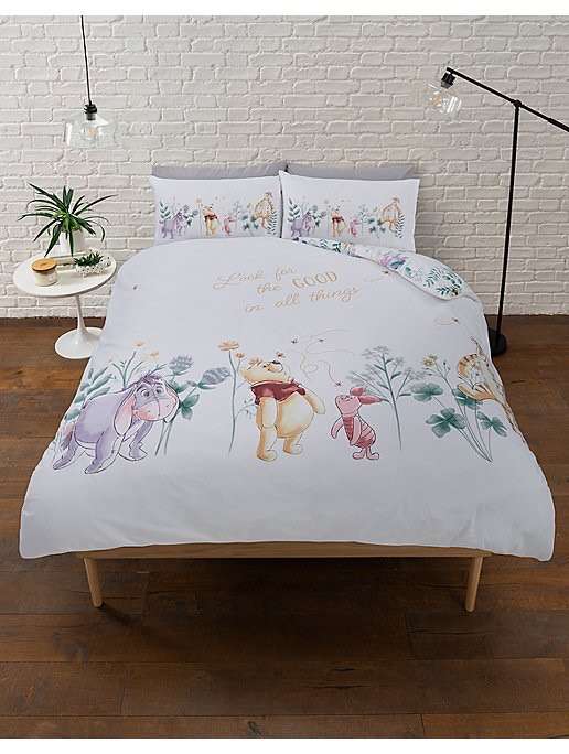 Disney Winnie The Pooh Meadow White Duvet Cover Set 100% Cotton single £8.50, Double £11, King £13.50 + Free Collection @ George