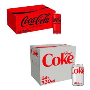 Coke Zero / Diet Coke / Diet Coke Caffeine Free 24 x 330ml £7.50 @ Tesco (Clubcard Price)