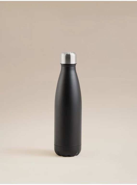 Black Stainless Steel Canteen Bottle 500ml free c&c