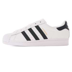 Adidas Originals Superstar Trainers White Black Leather Mens - w/Code, Sold By labelled