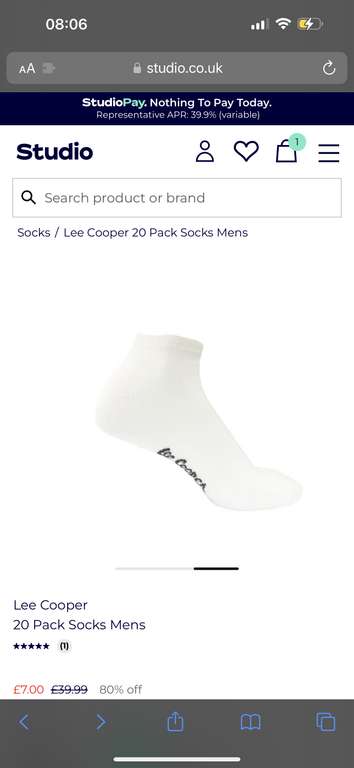 20 Pack - Lee Cooper Mens Socks (10 x Crew, 10 x Trainer Socks) Size 7-11 - W/Code