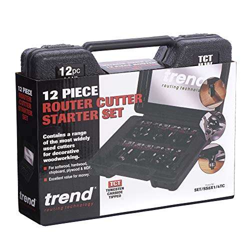 Trend SET/SS8X1/4TC 12-Piece Starter Router Cutter Set - £18.29 @ Amazon