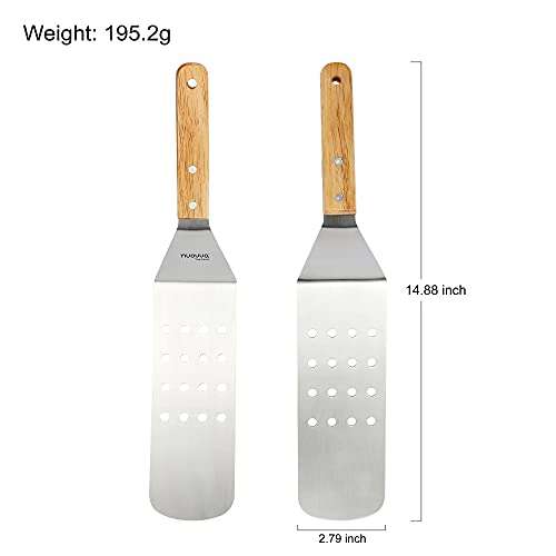 nuovva Trio Set of Stainless Steel Griddle Spatulas, Turner & Scraper With Voucher Sold By MALMO / FBA