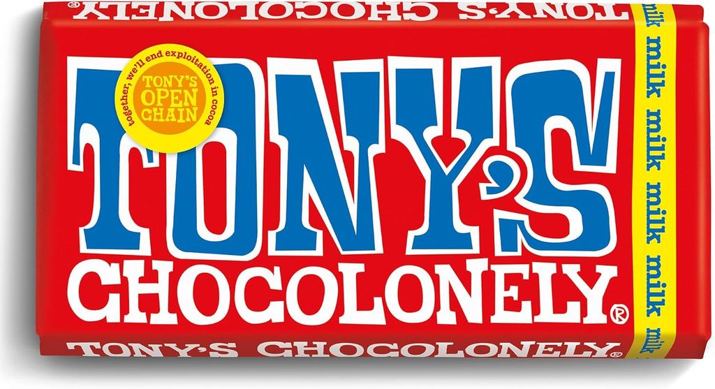 Tony's Chocolonely Milk Chocolate Bar - 180g Belgian Fairtrade, 32% Cocoa (£2.66 with S&S)