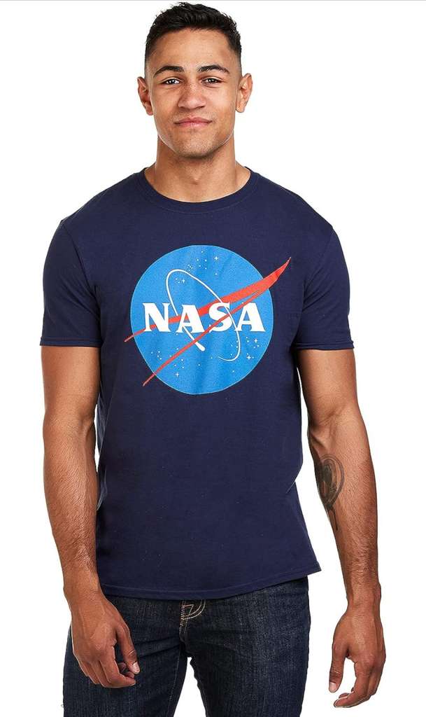 Nasa Men's Circle Logo T Shirt, Blue (Navy Navy), L UK | hotukdeals
