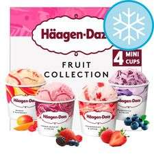 Haagen-Dazs Fruit Mini Cups Ice Cream 4X95ml many flavours available £2.95 Tesco clubcard price