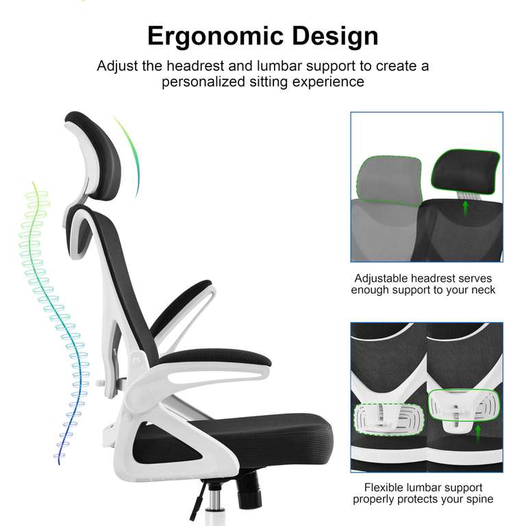 Yaheetech Adjustable Ergonomic Office Chair - Sold by Yaheetech UK