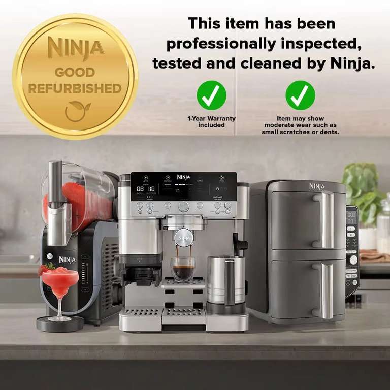Ninja Luxe Café Premier Espresso Machine Bean to Cup Refurbished ...
