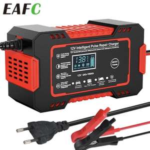 Car Battery Charger 12V 6A Pulse Repair LCD Display Smart Fast Charge - New Customer (£10.39 for existing) Sold By Factory Direct Collected