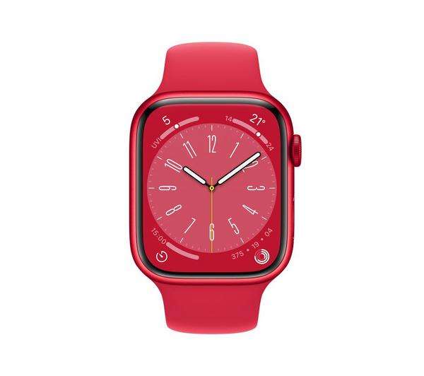APPLE Watch Series 8 Cellular - (PRODUCT) RED with (PRODUCT)RED Sports Band, 45 mm Free Next Day Delivery