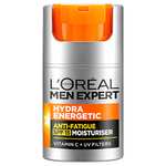 L’Oréal Paris men expert SPF 15 Hydra Energetic Anti Fatigue Moisturiser, White, 50 ml (Pack of 1)