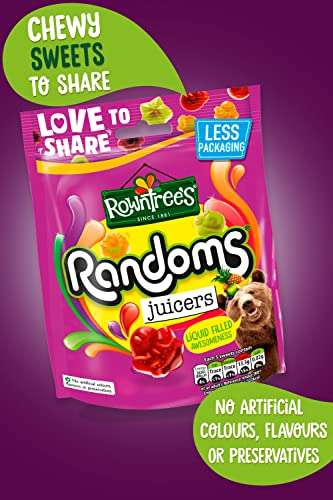 Rowntree s Randoms Juicers Sweets Sharing Pouch 140g Pack Of 9 