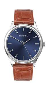 Sekonda Mens Analogue Quartz Watch with Blue Dial and Brown Leather Strap £17.99 @ Dispatches from Amazon Sold by Sekonda Watches