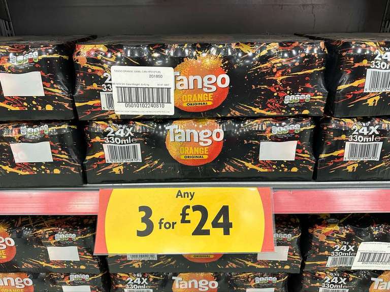 Tango Orange or Apple, 3x 24x330ml cans