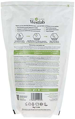 Westlab Reviving Epsom Salt, 1kg S&S - £2.75 /£2.61