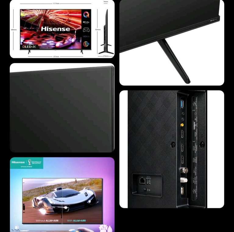 Hisense 50E7HQTUK QLED 50" E7HQ 4K UHD HDR SMART TV with Alexa & Google £328.50 with code via Ebay / Peter Tyson