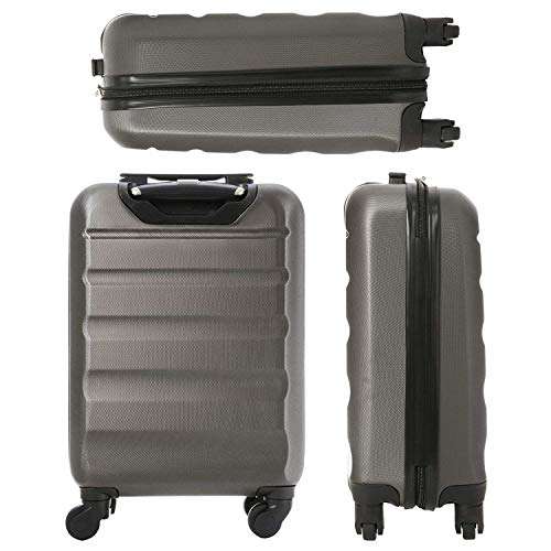 Aerolite Lightweight 55cm Hard Shell 34L Carry On Hand Cabin Suitcase 4 Wheels, Approved for Ryanair Priority sold FB Packed Direct