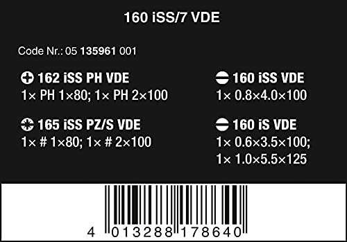 Wera 05135961001 Screwdriver Set Kraftform PlusSerie 100" 160iSS-7 pcs, Red-Yellow £28.95 @ Amazon